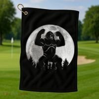 Cool King Kong Monster Full Moon Golf Towel thumb 1
