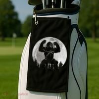 Cool King Kong Monster Full Moon Golf Towel thumb 2