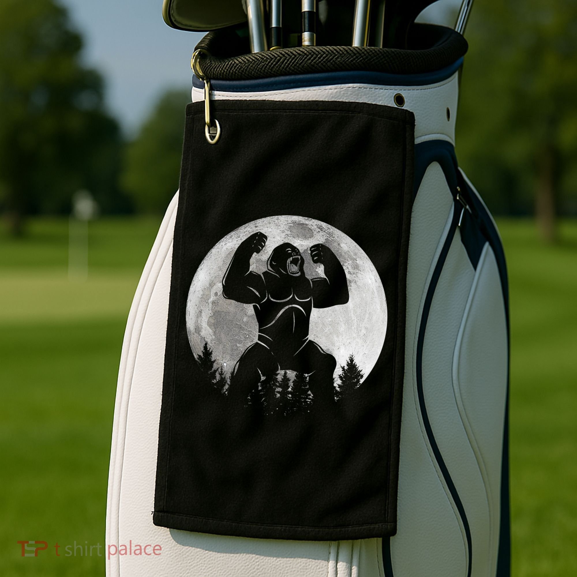 Cool King Kong Monster Full Moon Golf Towel