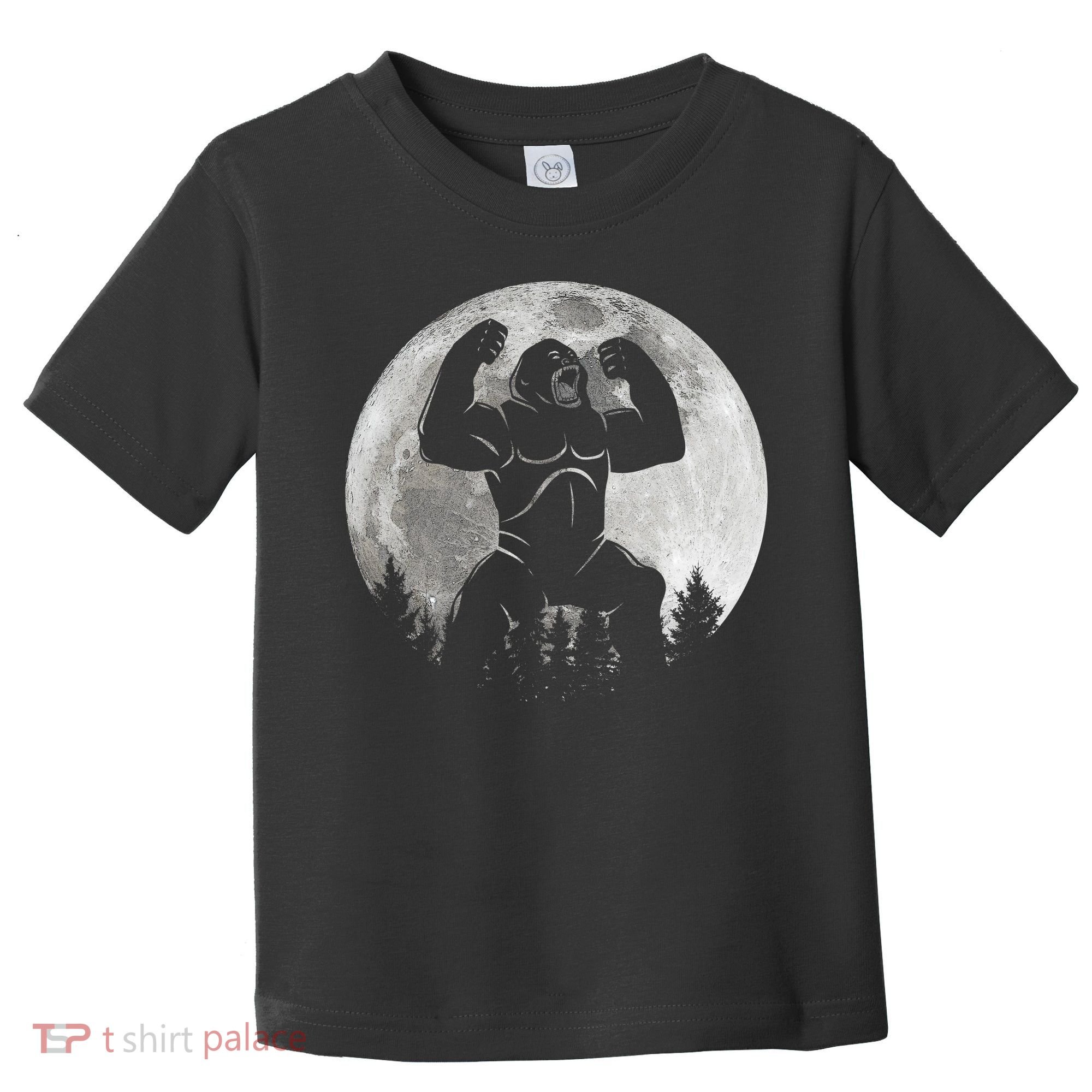 Cool King Kong Monster Full Moon Toddler T-Shirt