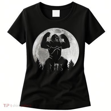 Cool King Kong Monster Full Moon Women's T-Shirt