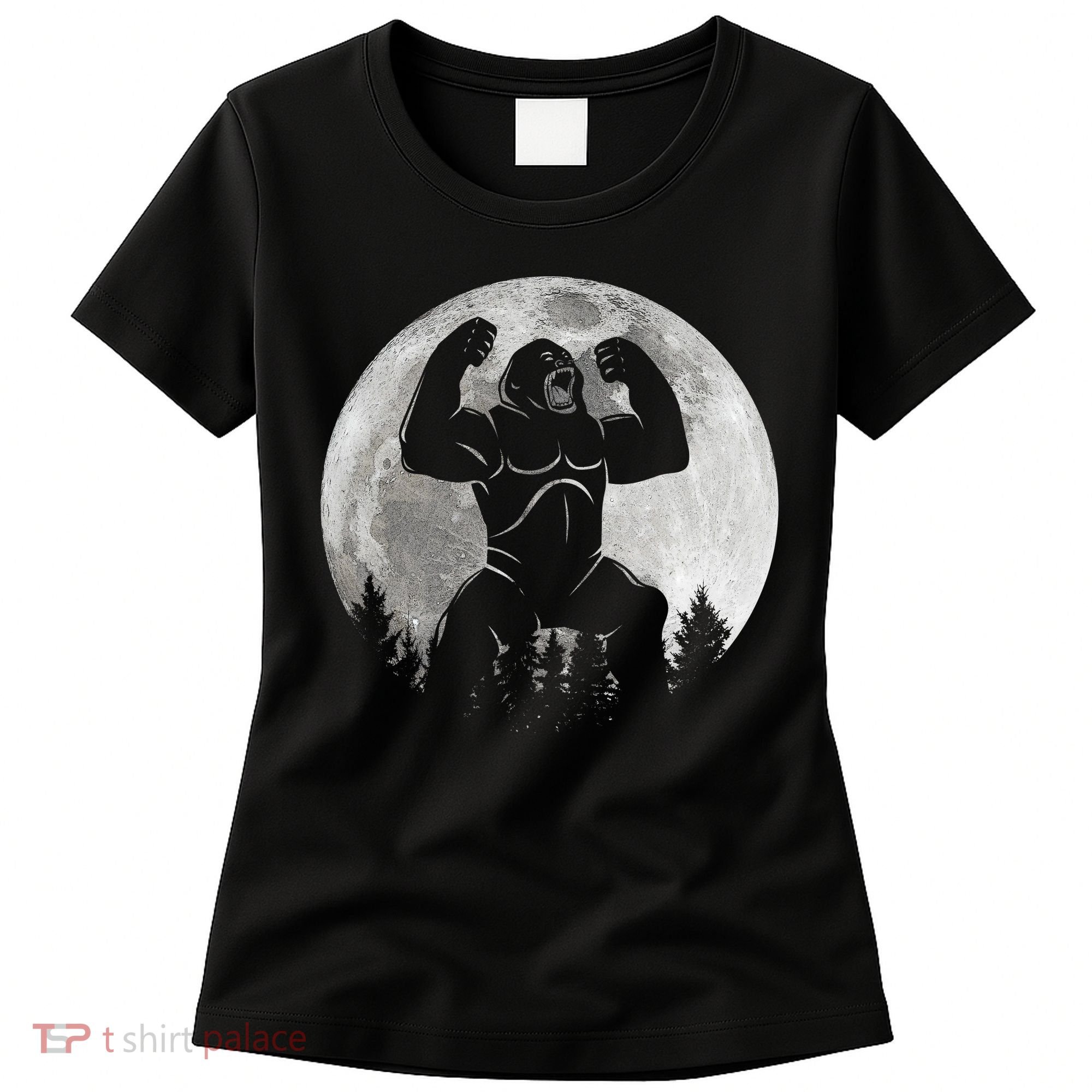 Cool King Kong Monster Full Moon Women's T-Shirt