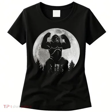 Cool King Kong Monster Full Moon Women's T-Shirt