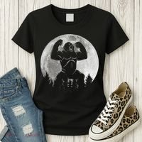 Cool King Kong Monster Full Moon Women's T-Shirt thumb 3