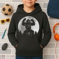 Cool King Kong Monster Full Moon Kids Hoodie thumb 2