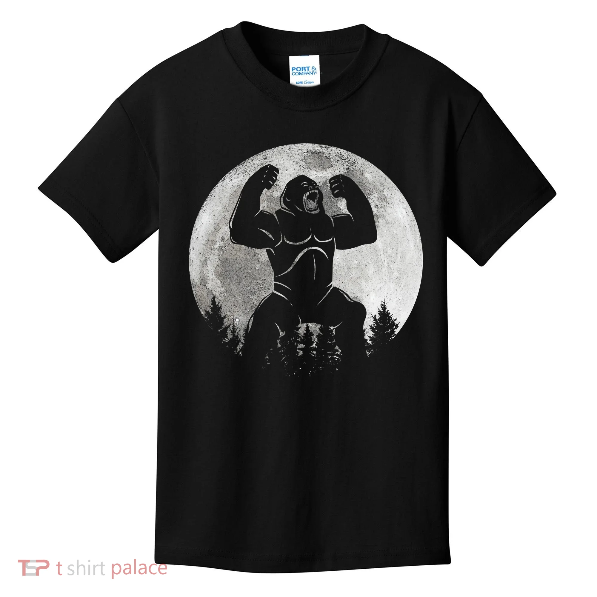 Cool King Kong Monster Full Moon Kids T-Shirt
