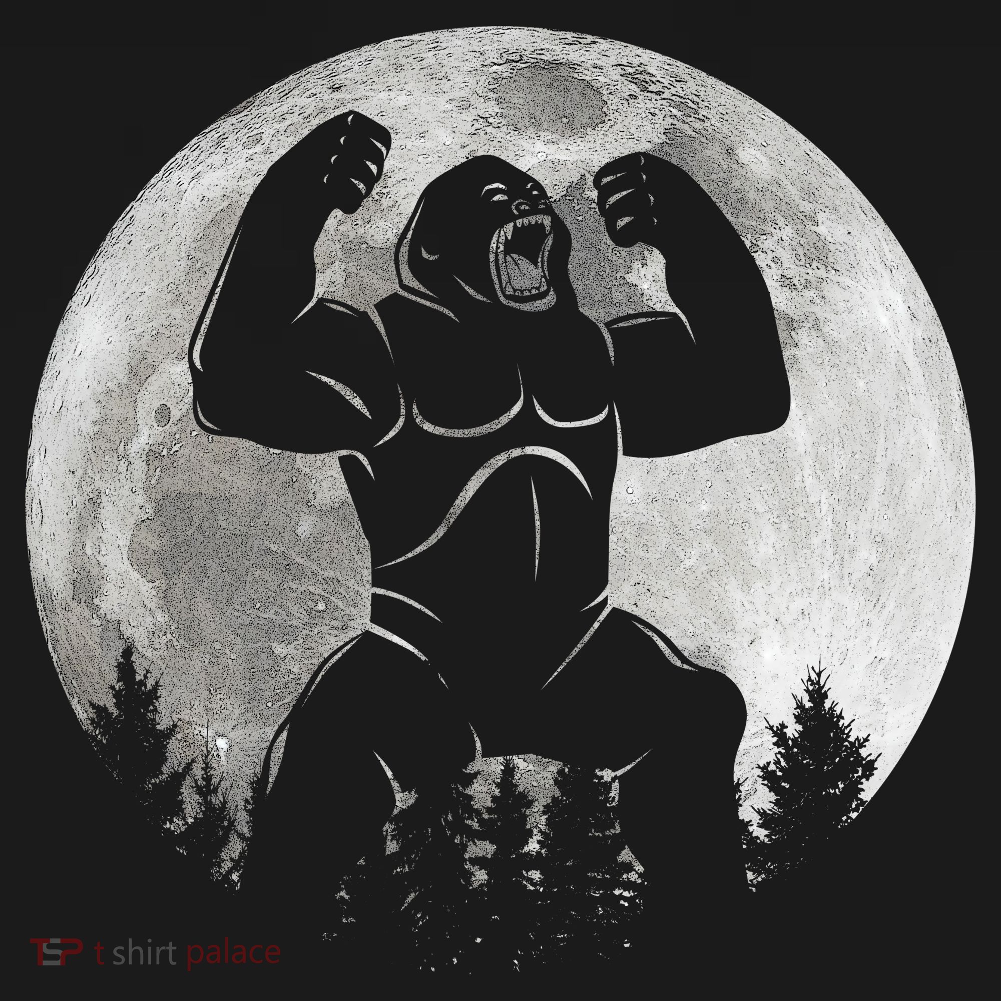 Cool King Kong Monster Full Moon Kids T-Shirt