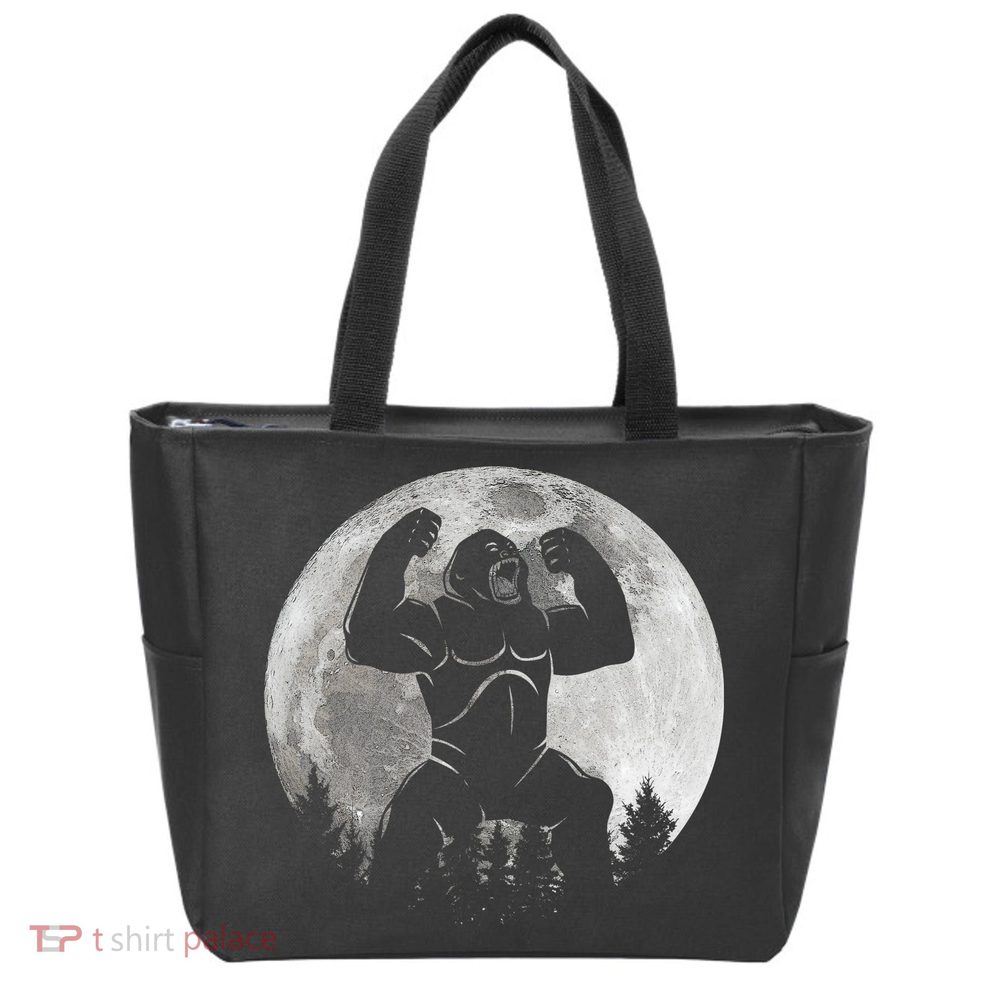 Cool King Kong Monster Full Moon Tote Bag
