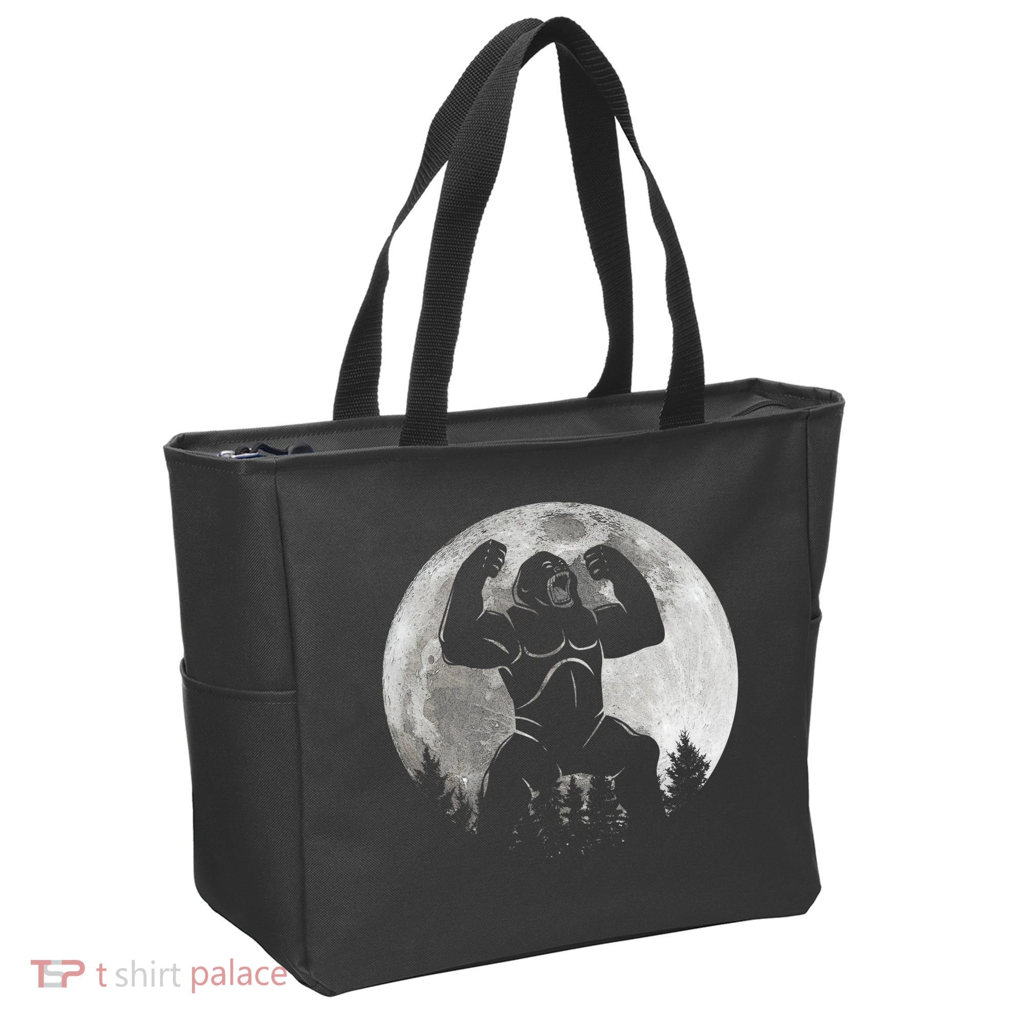 Cool King Kong Monster Full Moon Tote Bag