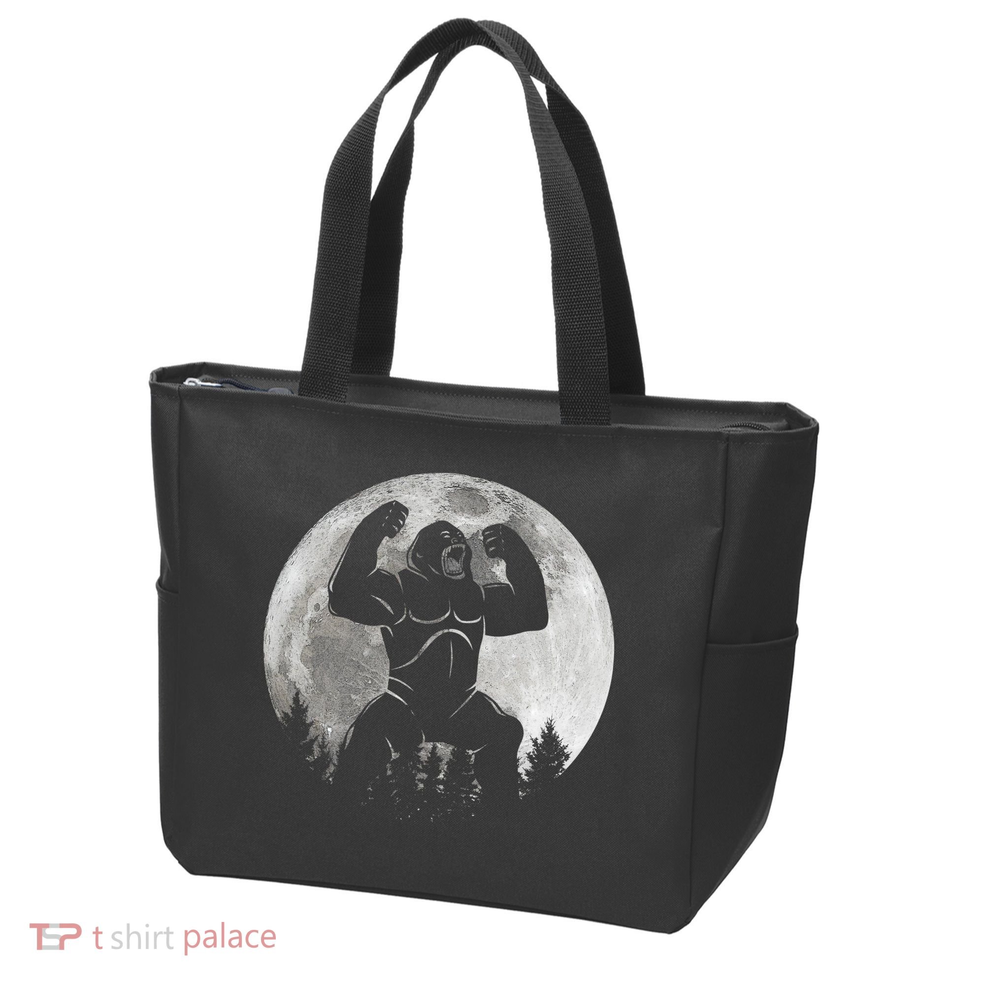 Cool King Kong Monster Full Moon Tote Bag