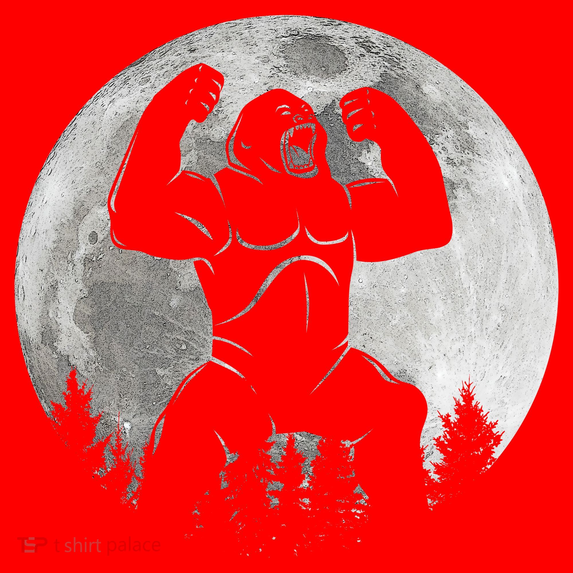 Cool King Kong Monster Full Moon Santa Hat