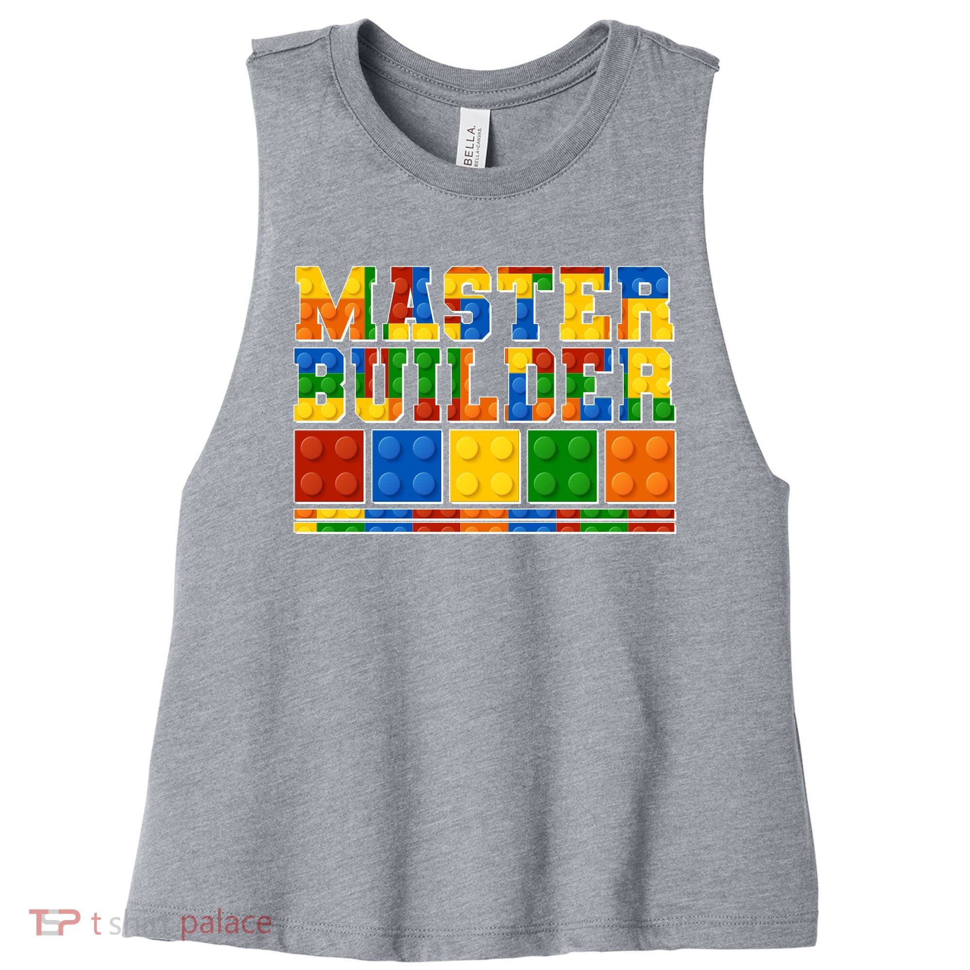 Cool Master Builder Lego Fan Women's Racerback Cropped Tank