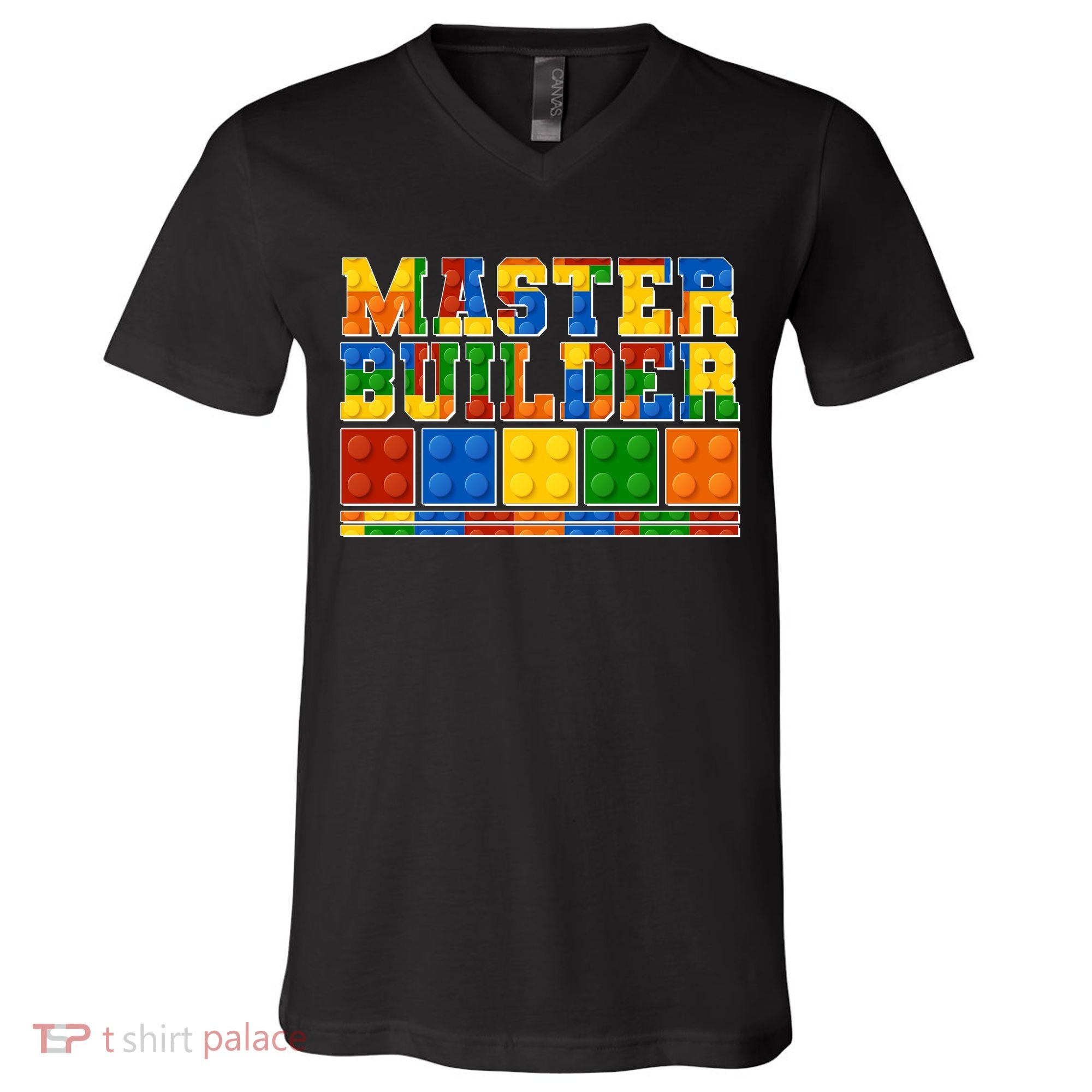 Cool Master Builder Lego Fan V-Neck T-Shirt