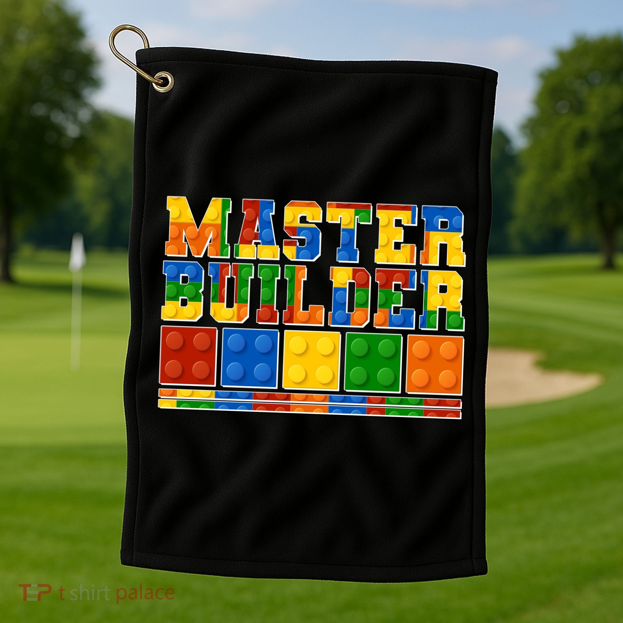 Cool Master Builder Lego Fan Golf Towel