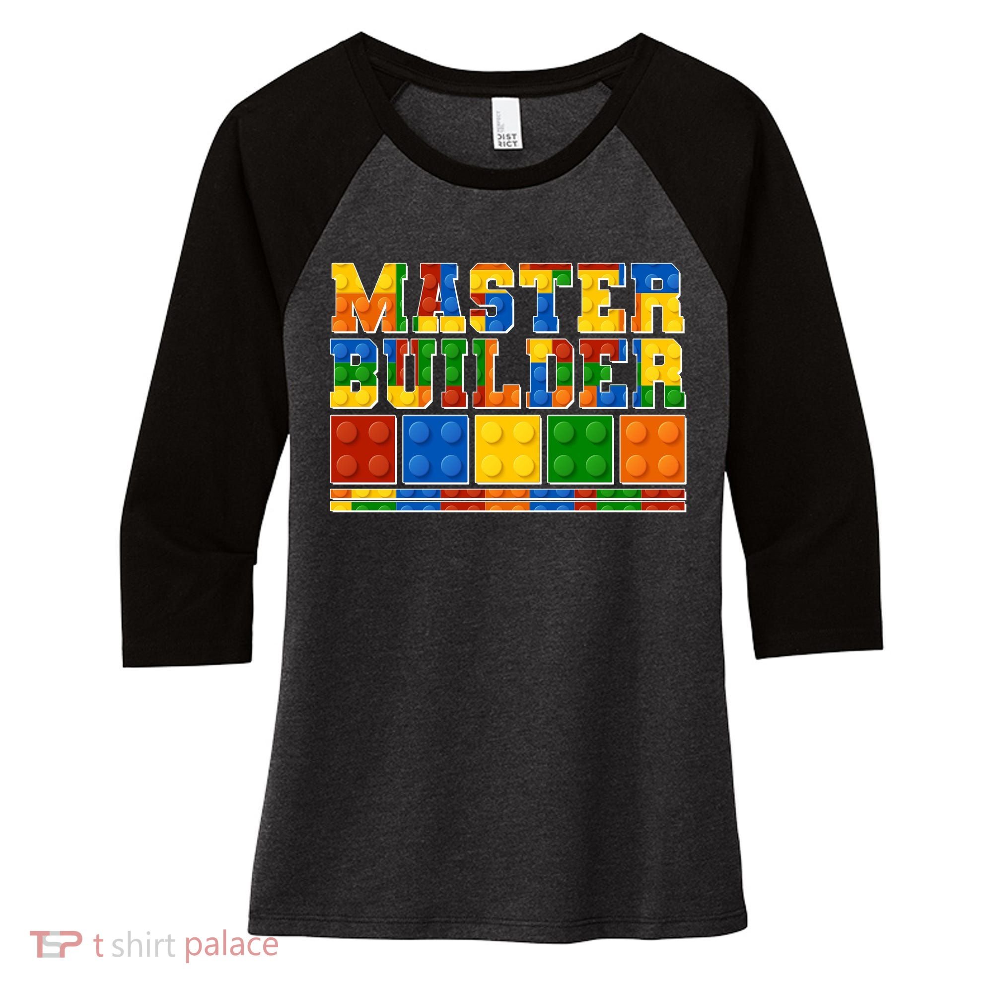 Cool Master Builder Lego Fan Women's Tri-Blend 3/4-Sleeve Raglan Shirt