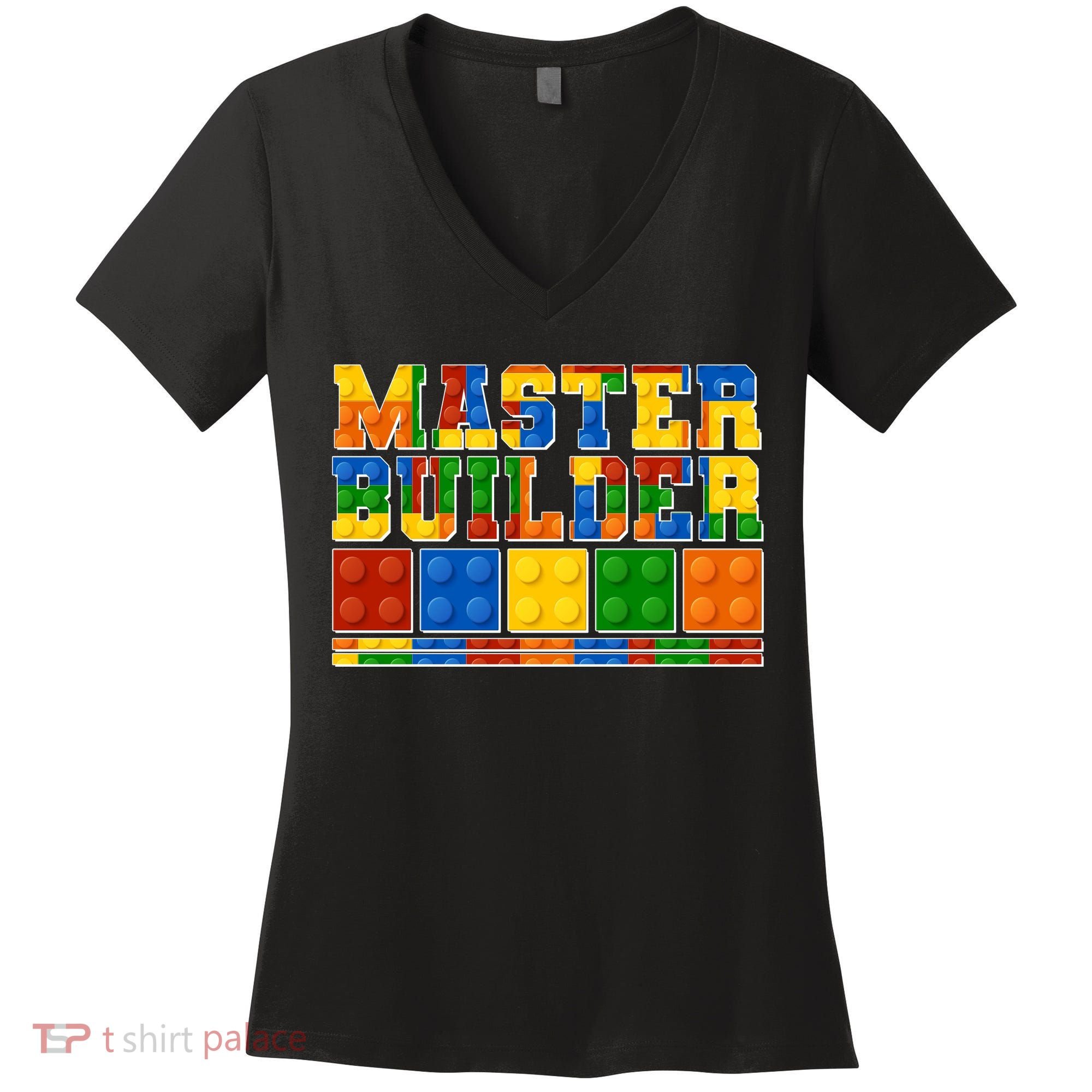 Cool Master Builder Lego Fan Women's V-Neck T-Shirt
