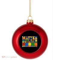 Cool Master Builder Lego Fan Plastic Christmas Ball Ornament thumb 0