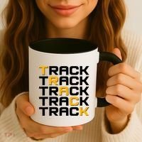 Cool Modern Track & Field Pattern Coffee Mug thumb 3
