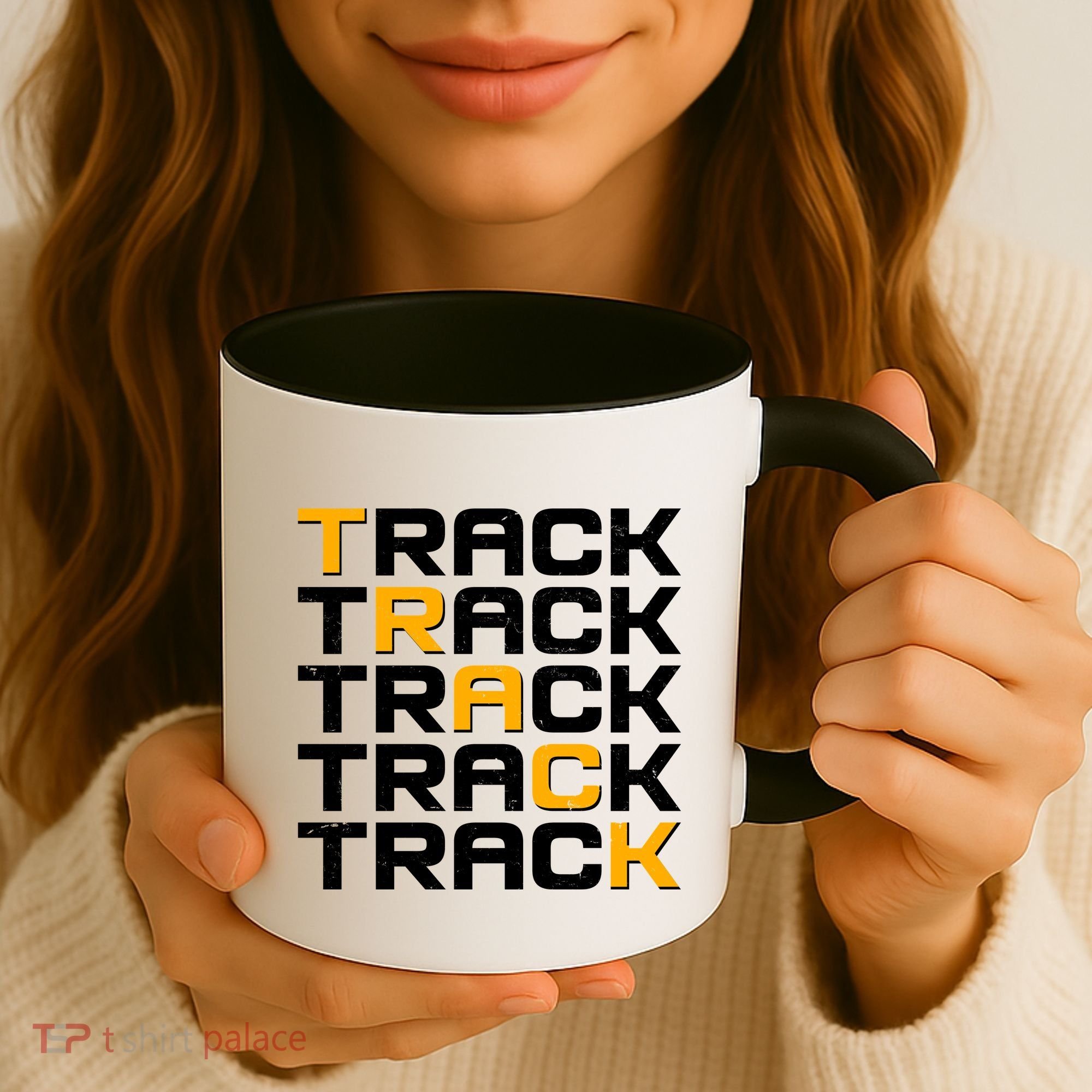 Cool Modern Track & Field Pattern Coffee Mug