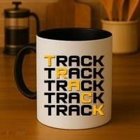 Cool Modern Track & Field Pattern Coffee Mug thumb 4