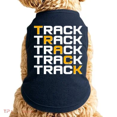 Cool Modern Track & Field Pattern Doggie Tank