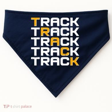 Cool Modern Track & Field Pattern USA-Made Doggie Bandana