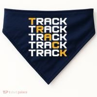 Cool Modern Track & Field Pattern USA-Made Doggie Bandana thumb 0