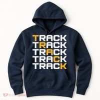 Cool Modern Track & Field Pattern Hoodie thumb 0