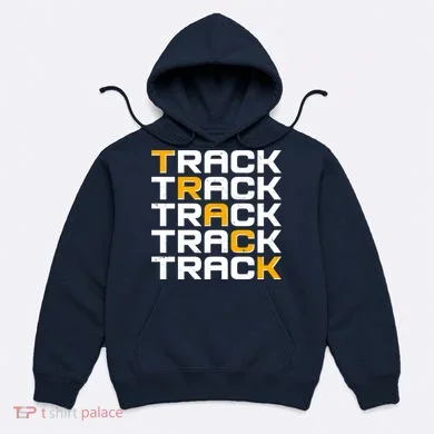 Cool Modern Track & Field Pattern Hoodie