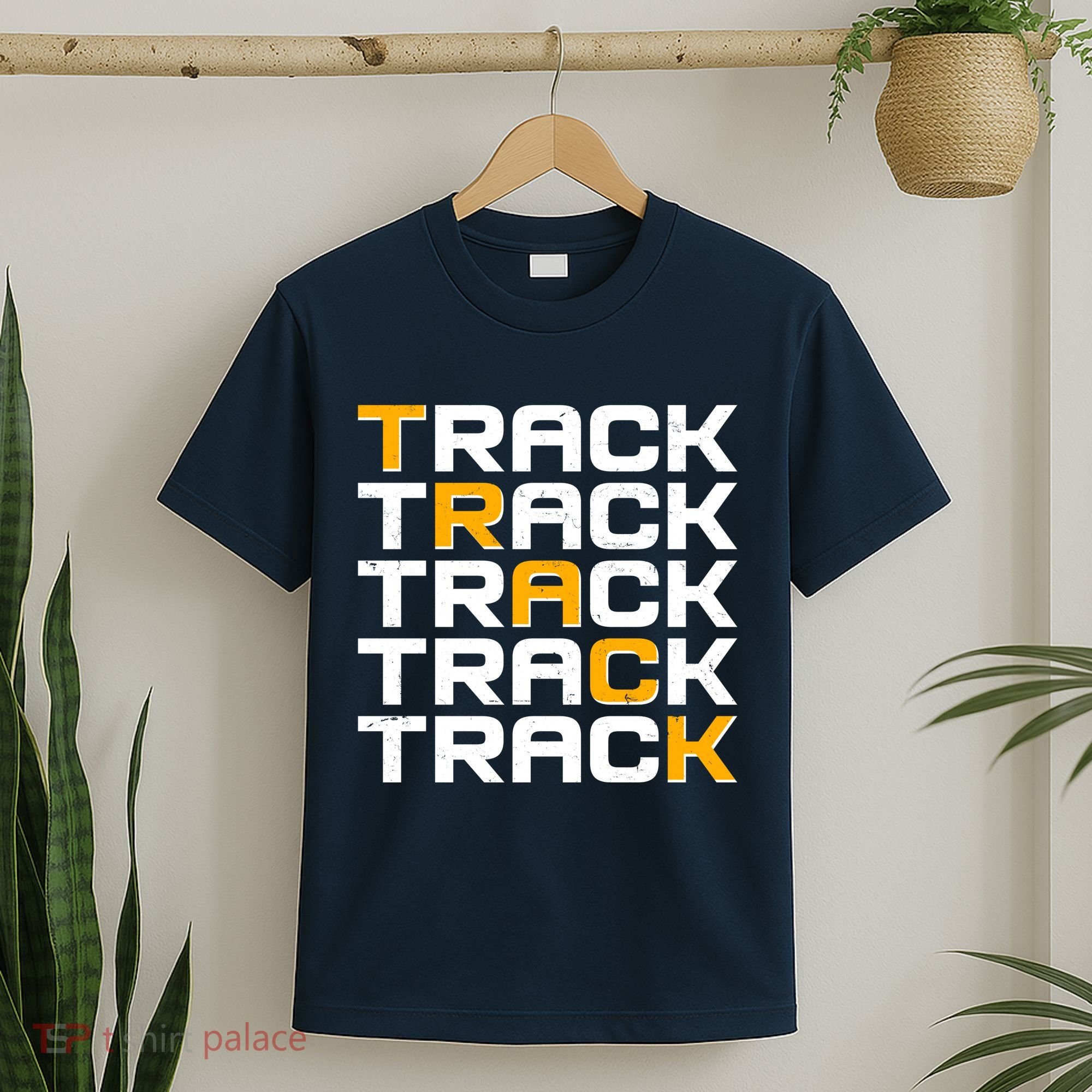 Cool Modern Track & Field Pattern T-Shirt