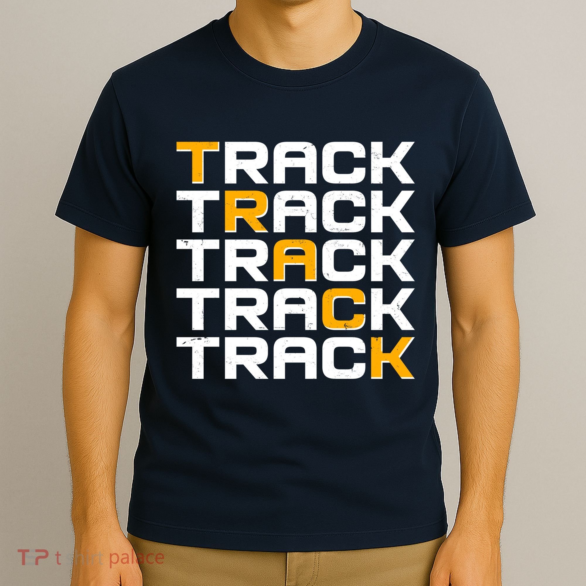 Cool Modern Track & Field Pattern T-Shirt