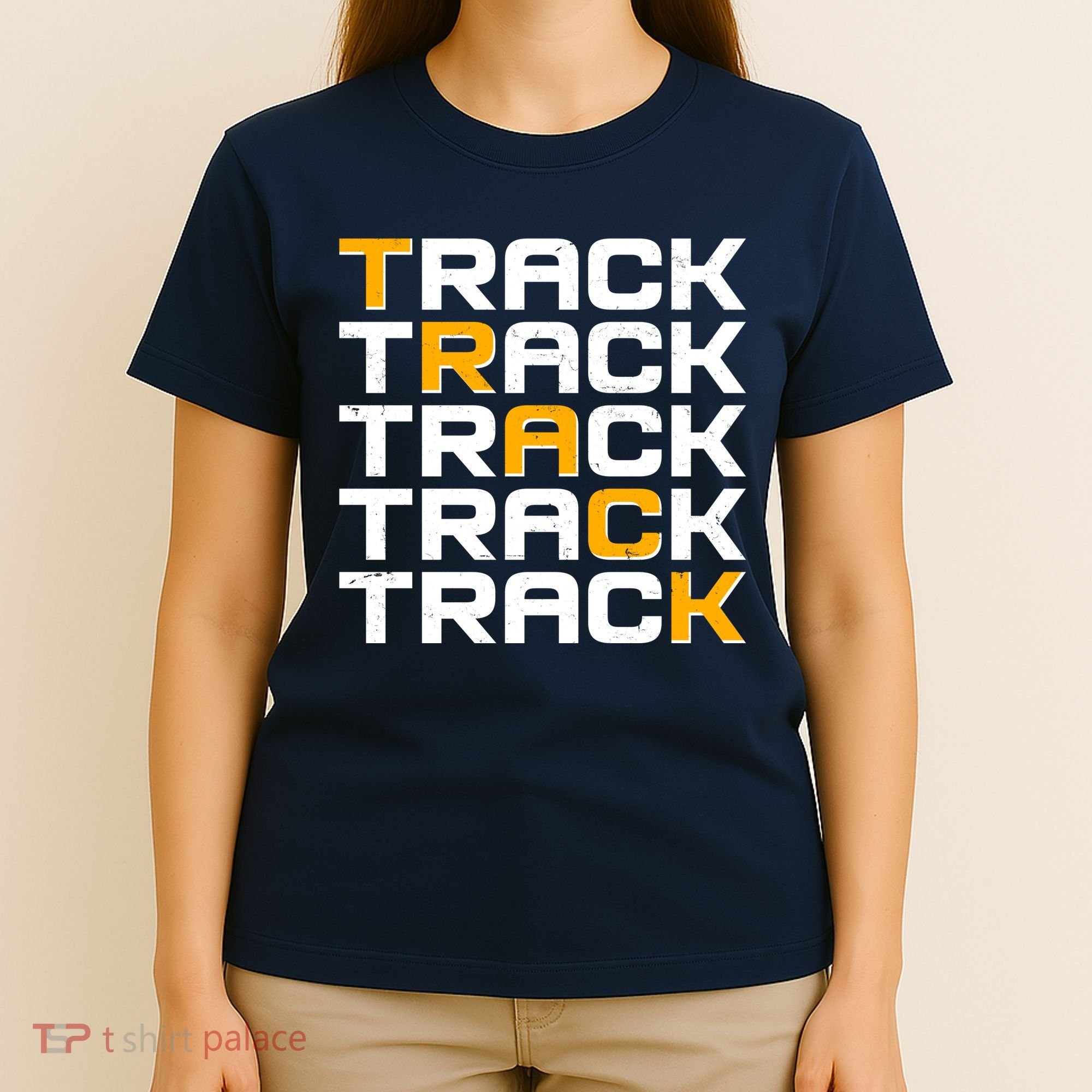 Cool Modern Track & Field Pattern T-Shirt