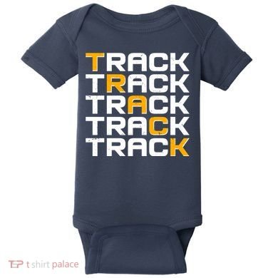 Cool Modern Track & Field Pattern Baby Bodysuit