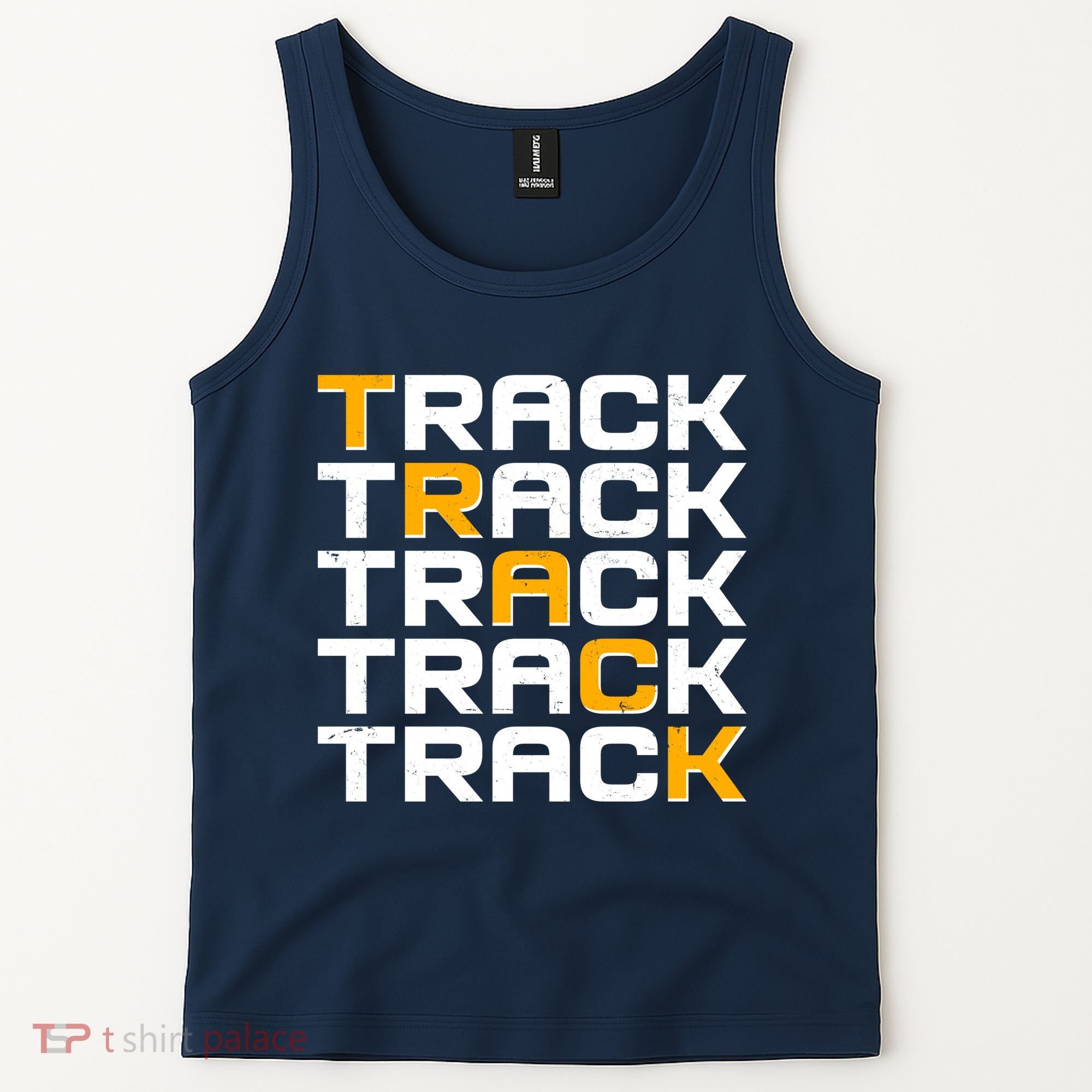 Cool Modern Track & Field Pattern Tank Top