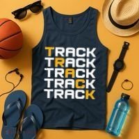 Cool Modern Track & Field Pattern Tank Top thumb 4