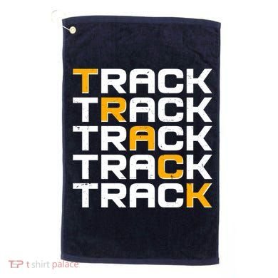 Cool Modern Track & Field Pattern Golf Towel