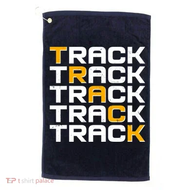 Cool Modern Track & Field Pattern Golf Towel