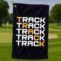 Cool Modern Track & Field Pattern Golf Towel thumb 1
