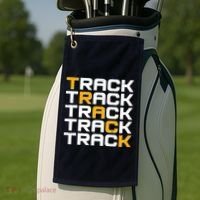 Cool Modern Track & Field Pattern Golf Towel thumb 2