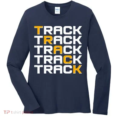 Cool Modern Track & Field Pattern Women's Long Sleeve Shirt
