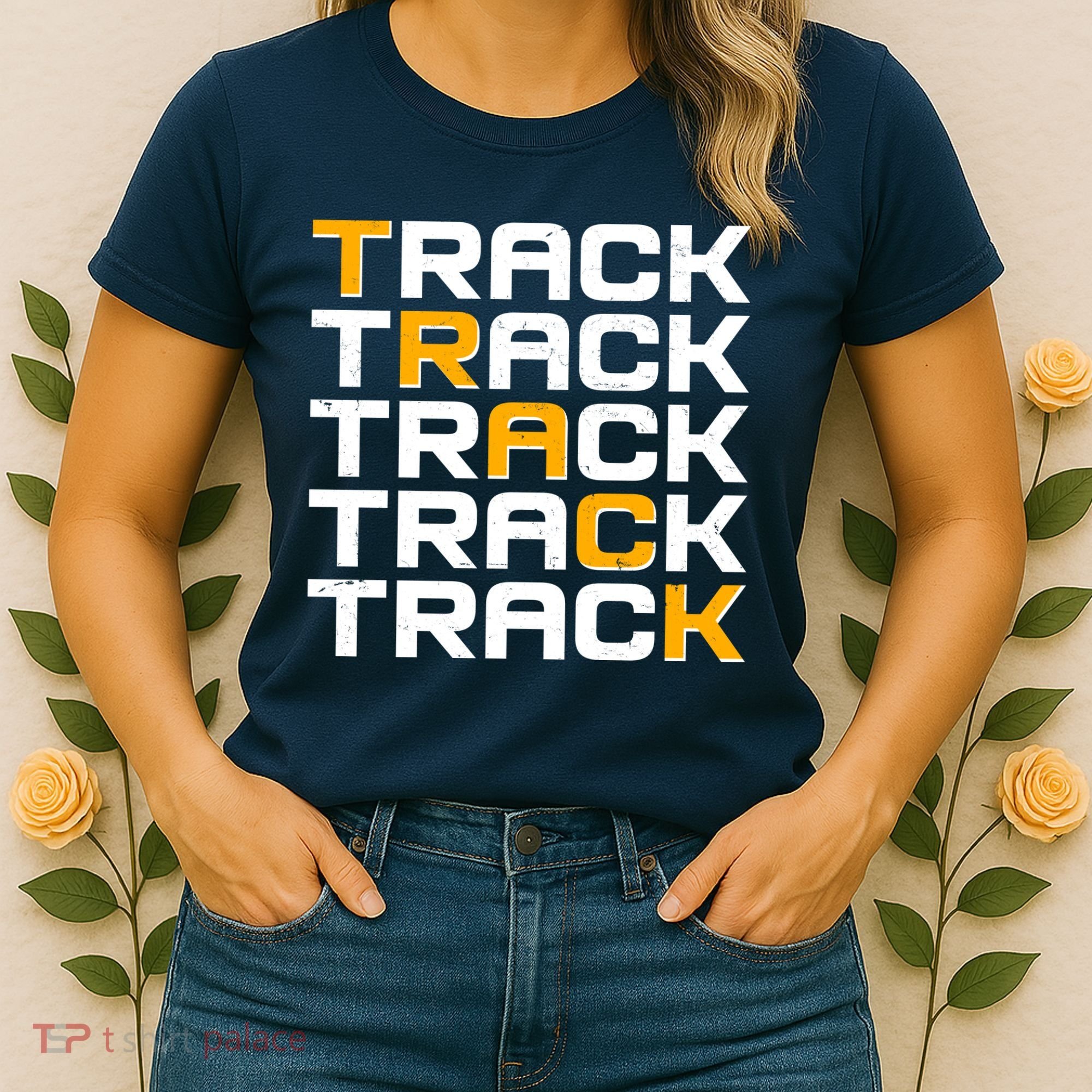 Cool Modern Track & Field Pattern Women's T-Shirt