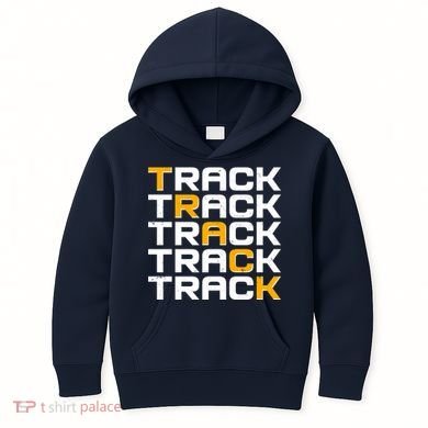 Cool Modern Track & Field Pattern Kids Hoodie
