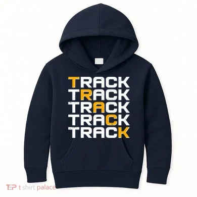 Cool Modern Track & Field Pattern Kids Hoodie
