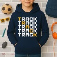 Cool Modern Track & Field Pattern Kids Hoodie thumb 2