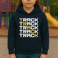Cool Modern Track & Field Pattern Kids Hoodie thumb 3