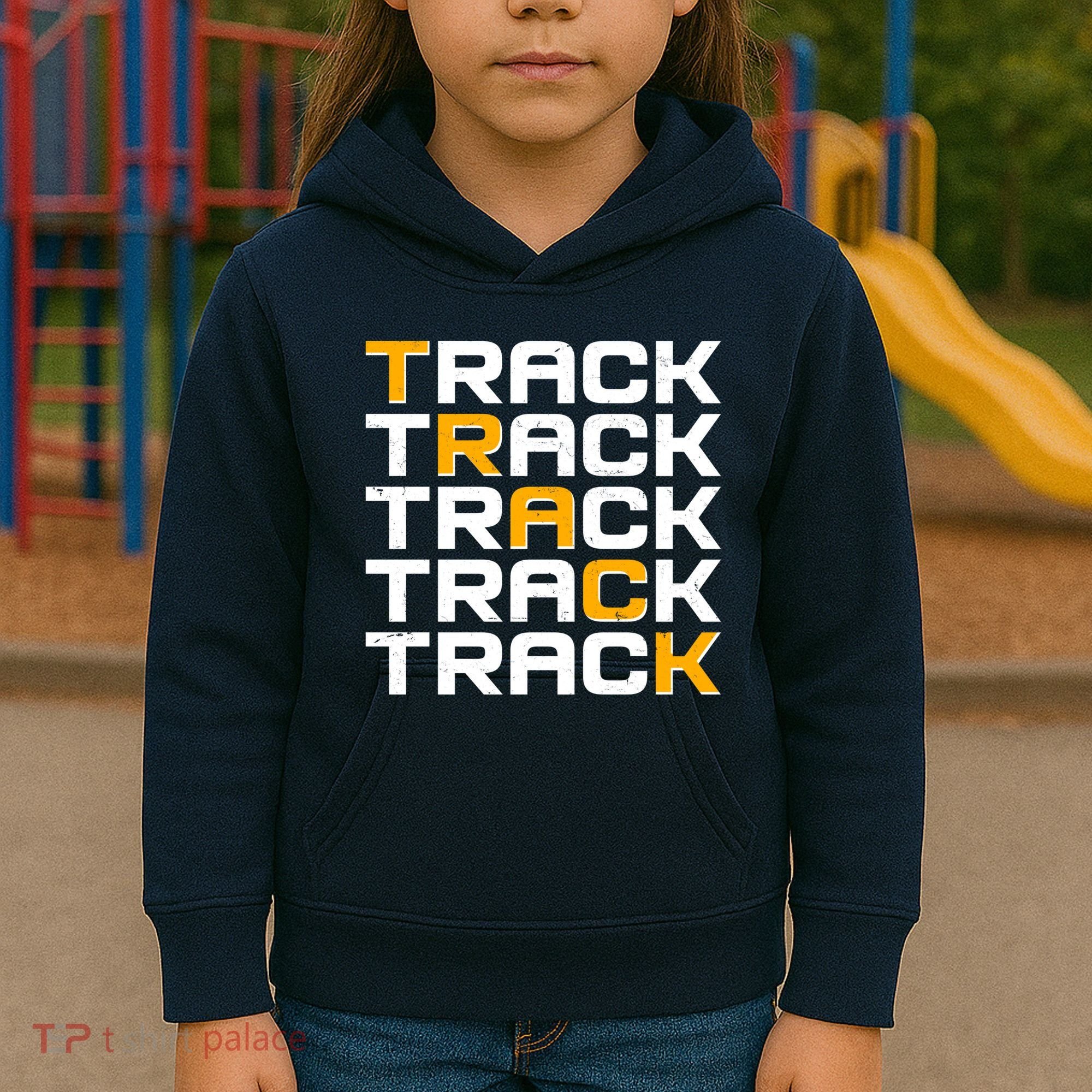 Cool Modern Track & Field Pattern Kids Hoodie