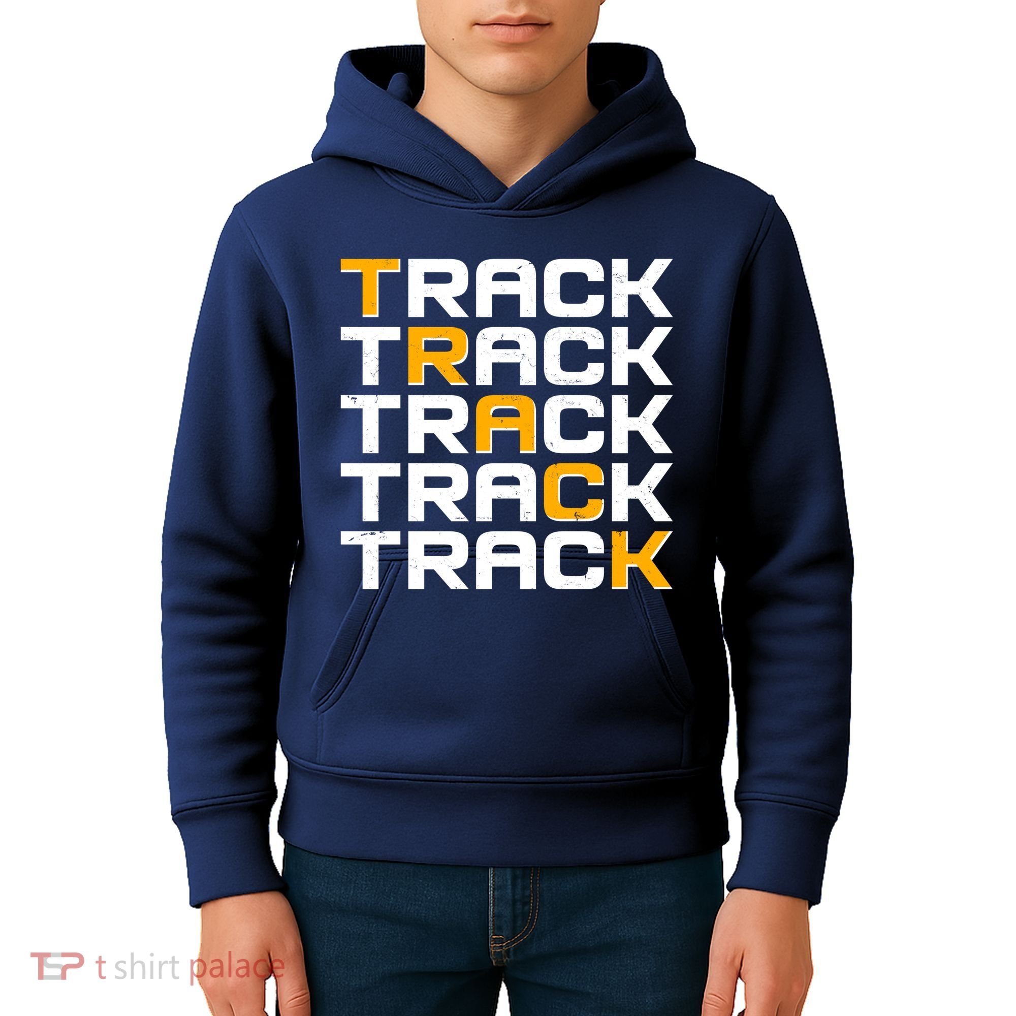 Cool Modern Track & Field Pattern Kids Hoodie