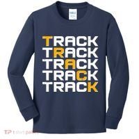 Cool Modern Track & Field Pattern Kids Long Sleeve Shirt thumb 0