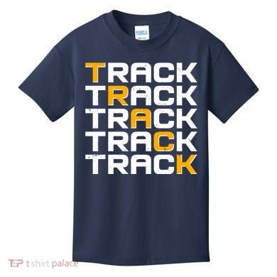 Cool Modern Track & Field Pattern Kids T-Shirt