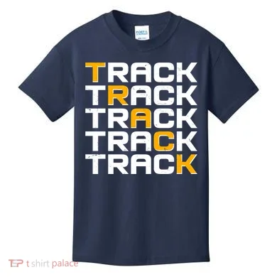 Cool Modern Track & Field Pattern Kids T-Shirt